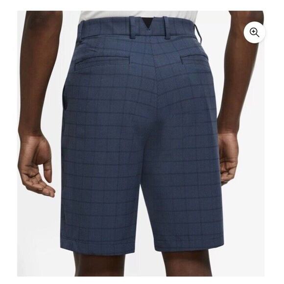 Nike Golf Dri-Fit Men’s Blue Plaid Shorts Size 34 Flat Stretch Relaxed - Picture 2 of 11